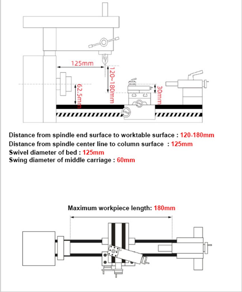 3 v 1 Mini soustruh Vrtací frézka DIY Tool Bench Lathe Obrázek produktu 13