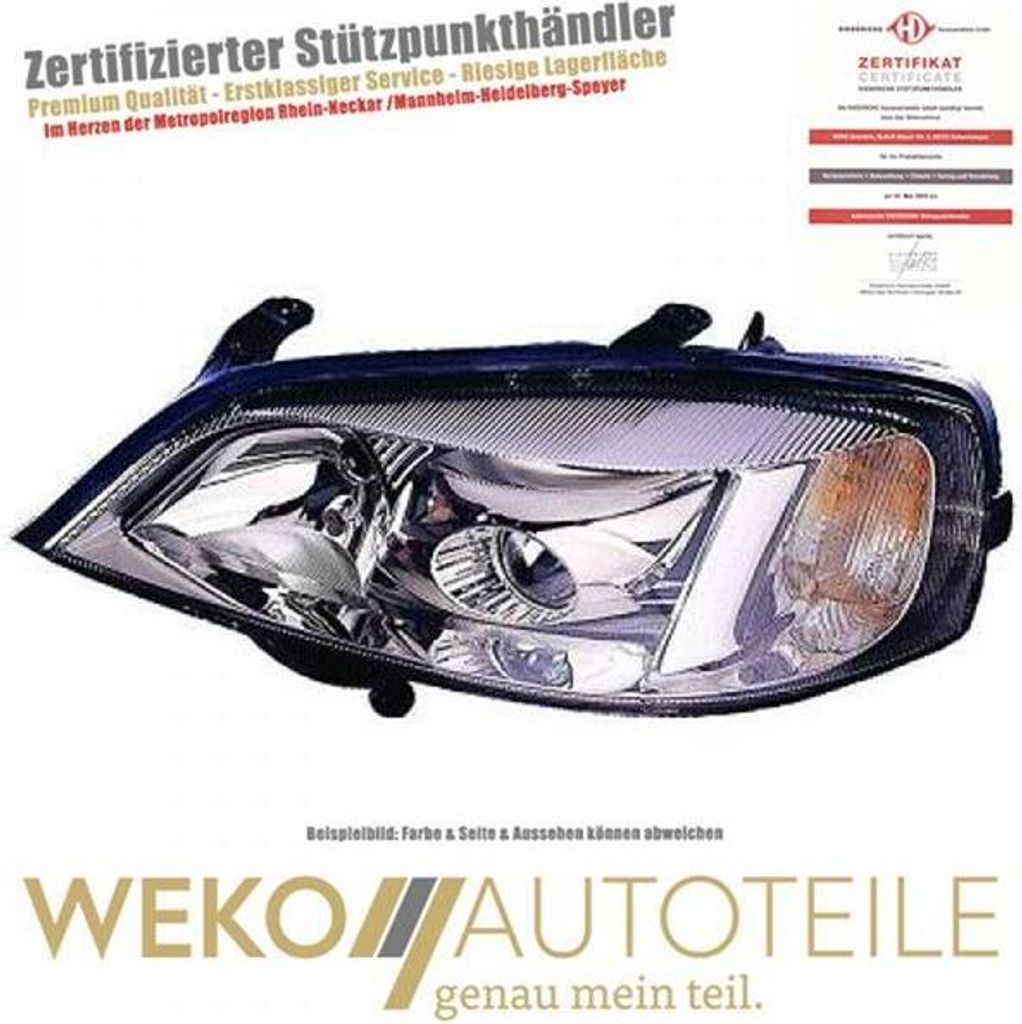 Scheinwerfer rechts DIEDERICHS 1805280 für OPEL