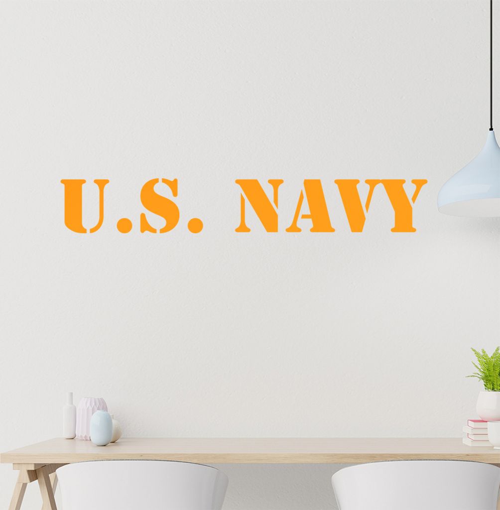 U.S.Navy Wandtattoo in 6 Größen - Wandaufkleber Wall Sticker - Dekoration, Küche, Wohnzimmer, Schlafzimmer, Badezimmer