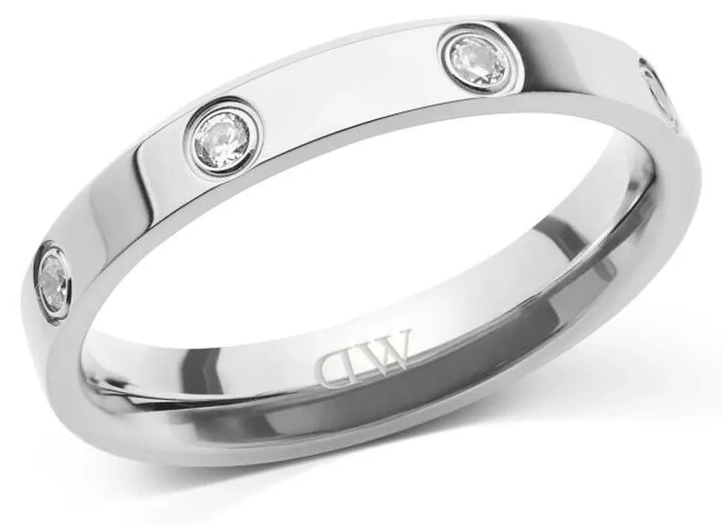 Bague élégante pour femme en acier et zircone - Accessoire chic taille 52
