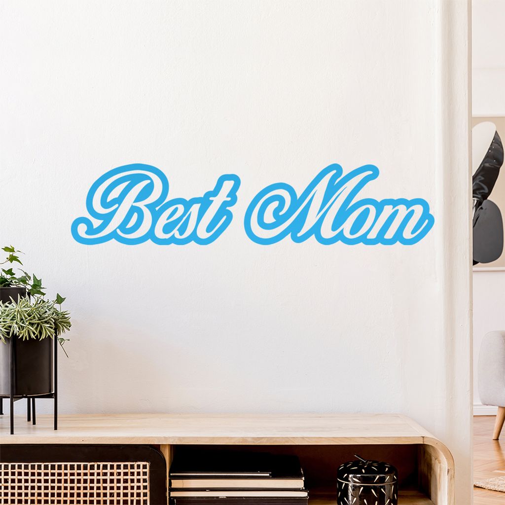 best Mom Mutter Familie Wandtattoo Wandaufkleber Wall Sticker - Dekoration, Küche, Wohnzimmer, Schlafzimmer, Badezimmer