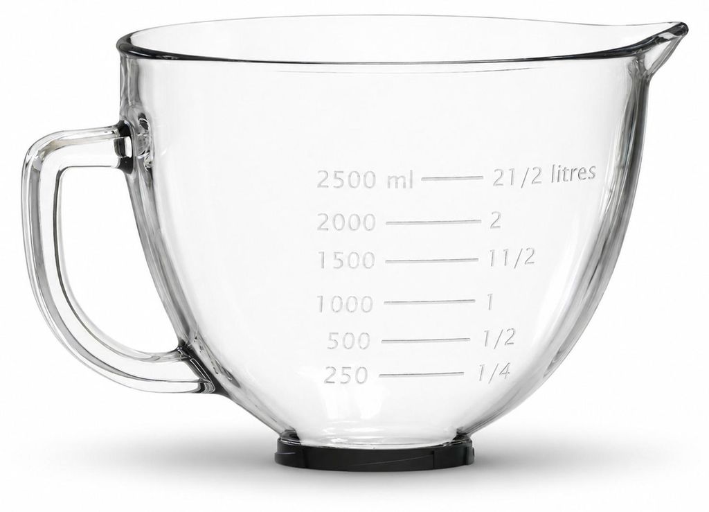 Rührschüssel aus Glas für KitchenAid 4.8L – Griff, Ausguss Produktbild 