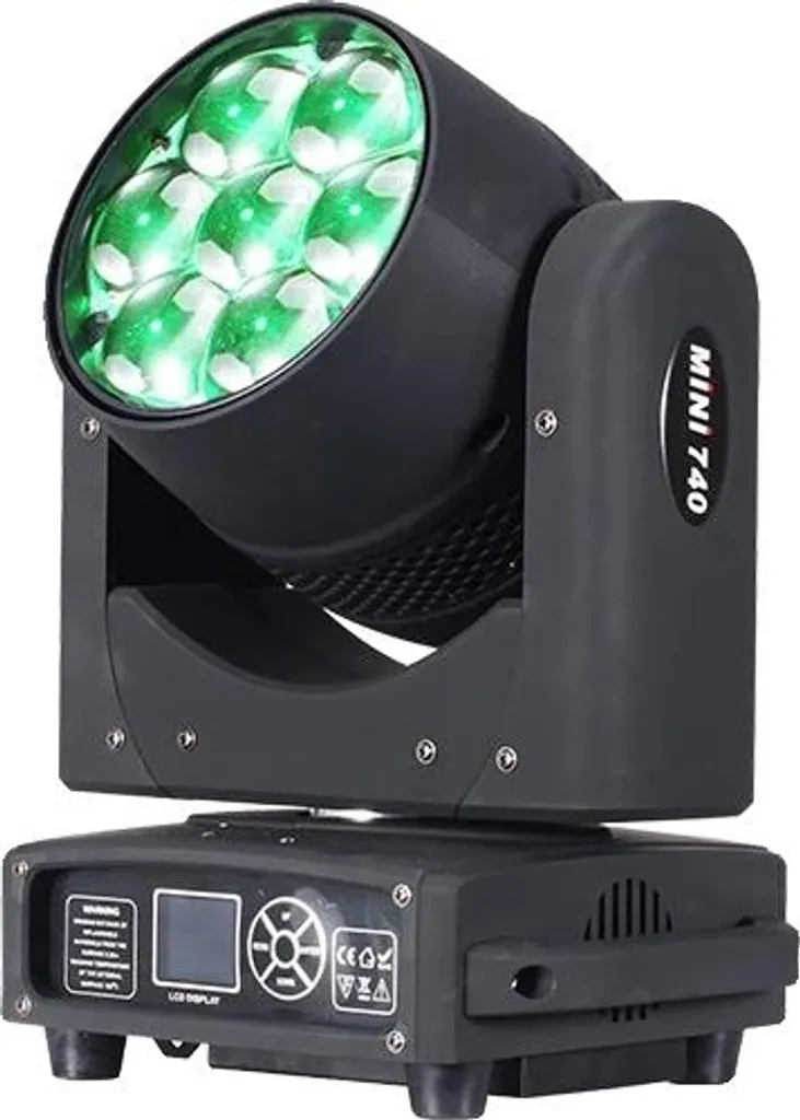 Projecteur LED RGBW 7x40W Beam & Wash avec Contrôle DMX pour Spectacle