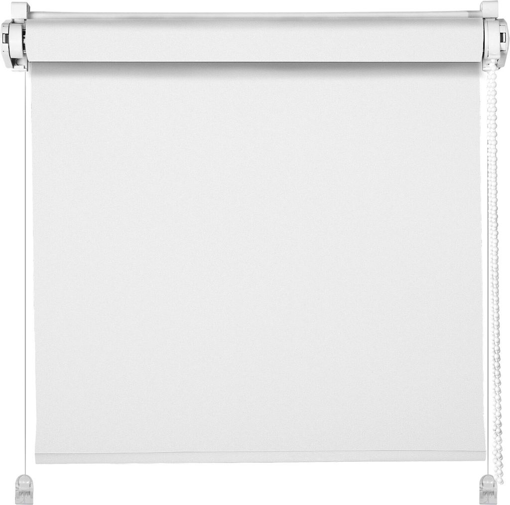 Thermo-Rollo 70x215cm Weiß, Klemmfix-Halterung ohne Bohren, Verdunkelung, Blend- und Sichtschutz
