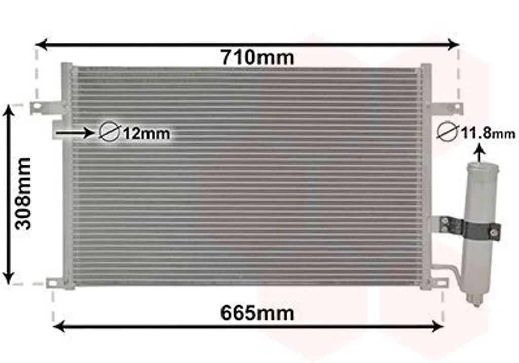 VAN WEZEL 81005056 Condenseur de Climatisation pour DAEWOO et CHEVROLET