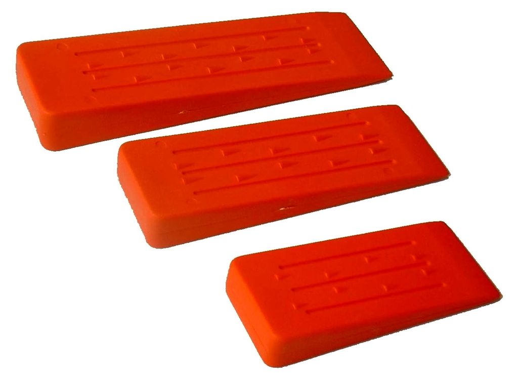 Canad 3er Set Kunststoff Fällkeile | Fällkeile 14, 19 und 23 cm | frostbeständig | Orange