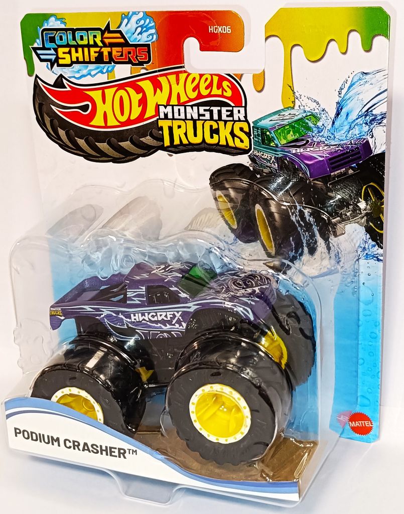Podium Crasher Color Shifters Hot Wheels JDV84, Monster Truck, 3 Jahr(e) Mattel, Metall, Mehrfarbig