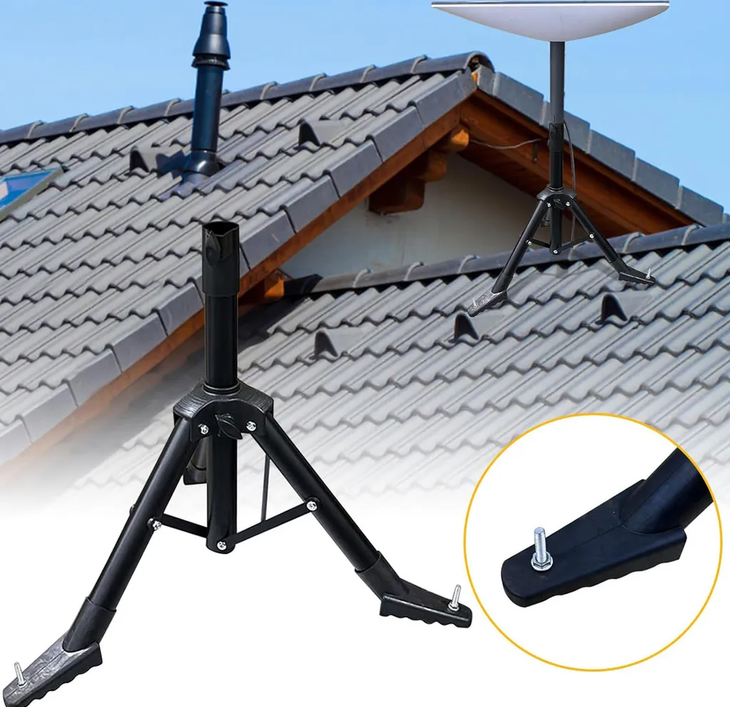Support trépied universel pour antenne Starlink avec mât pliable robuste