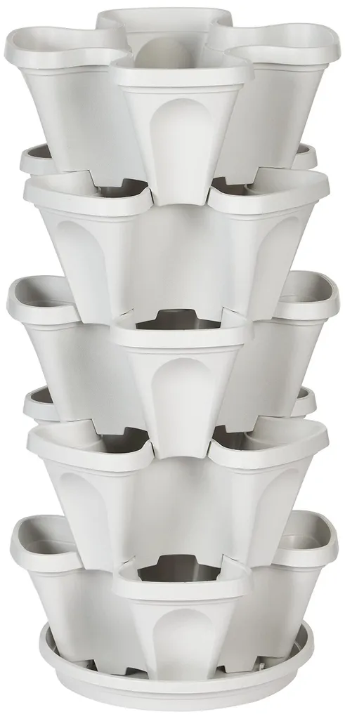 Jardinière à 5 niveaux modulables, système de drainage pour jardin frais