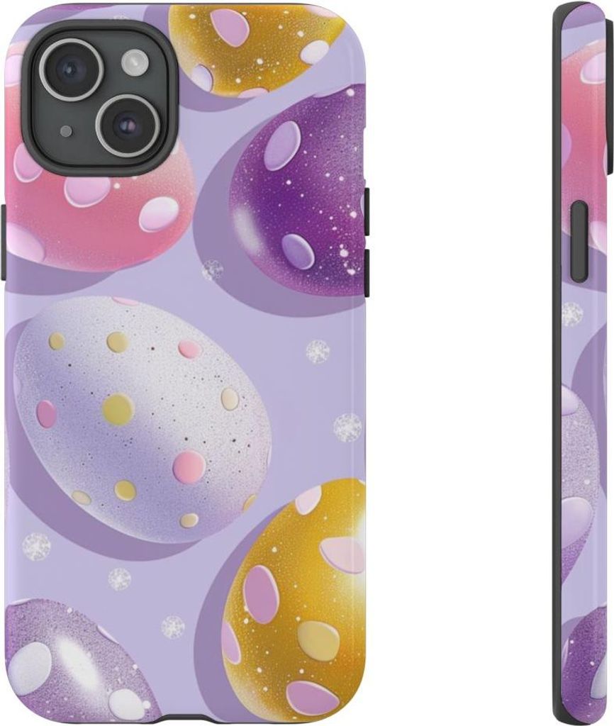 Glänzende Ostereier mit Pünktchenmuster – Hülle Kompatibel mit iPhone 15 Plus