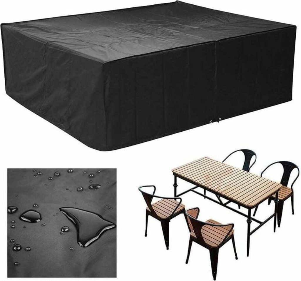 Abdeckung für Gartenmöbel, Abdeckplane Gartenmöbelplane & Farbe: schwarz