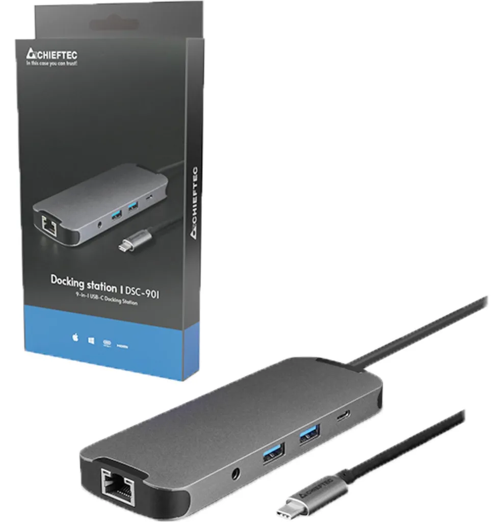 Chieftec DSC-901 Station 9-en-1 Solution Manque de Ports USB-C HDMI