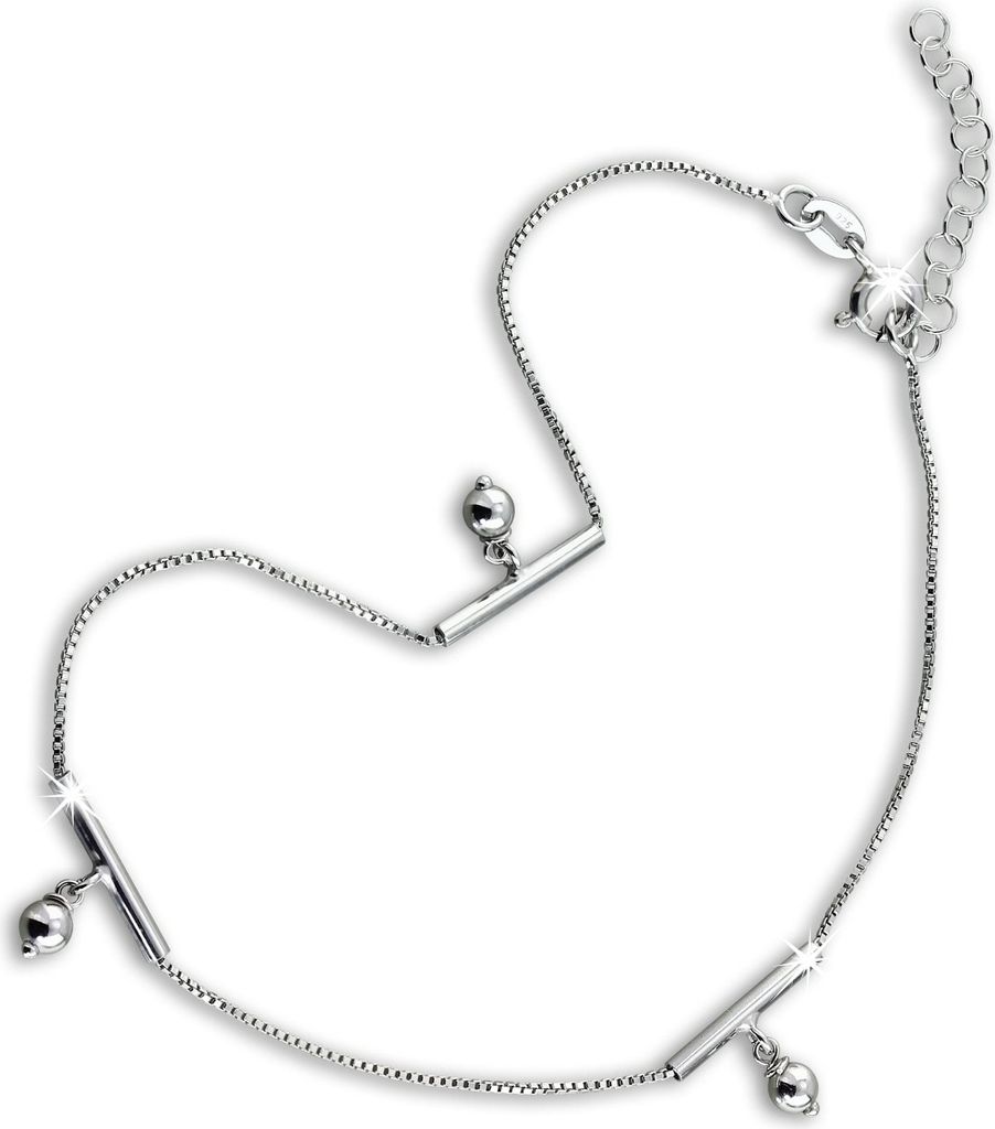 SilberDream Fußkette 925 Sterling SILBER 25cm Kugeln Damen Echt-Schmuk D2SDF5015J