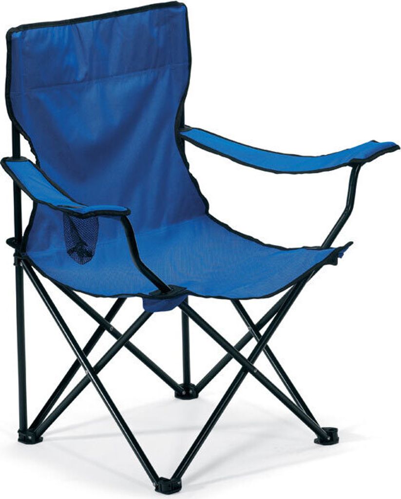 Domarex Campingstuhl 82x80x50 cm - Klappstuhl Faltbar – Angelstuhl Outdoor Stuhl mit Tasche – Leichtes Set für Camping & Strand - Blau