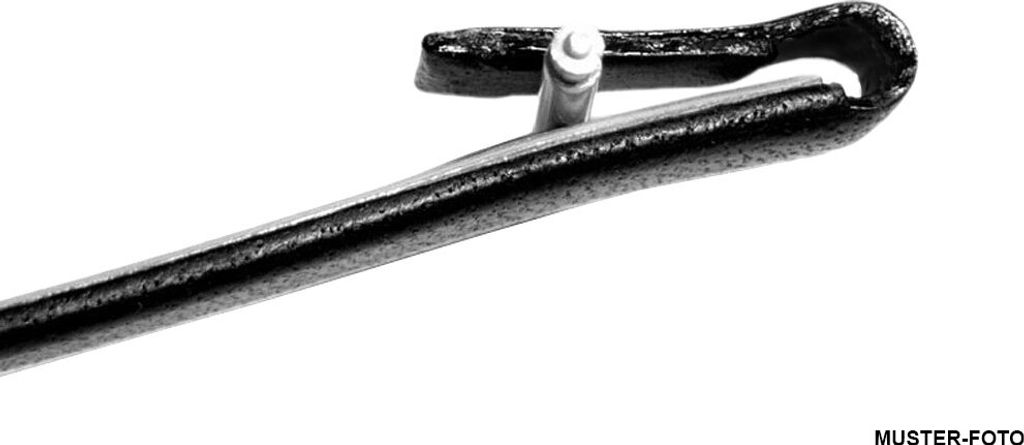 Clip Uhrenarmband | für feste Stege | Leder Büffelnarbung braun 34169, Stegbreite:10mm, Schließe:Gelbgolden