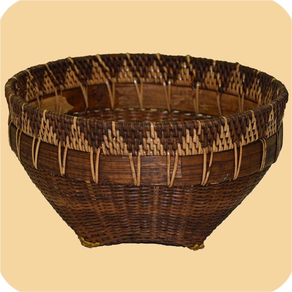 Schale „Burma“ aus Rattan & Bambus Deko- Brot- od. Obstkorb Handarbeit