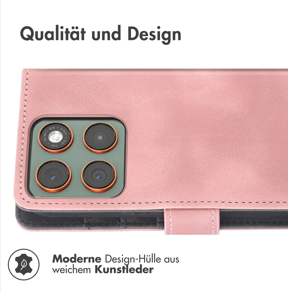 Cover Motorola Edge 70 Rosa con Tracolla: imoshion Bookcase Trendy - 5