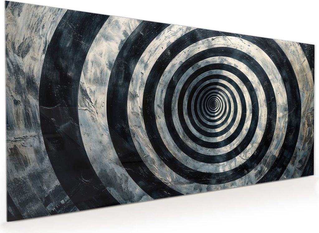 Küchenrückwand Spritzschutz Glas mit Motiv Hypnotische Spirale 40 x 40 cm