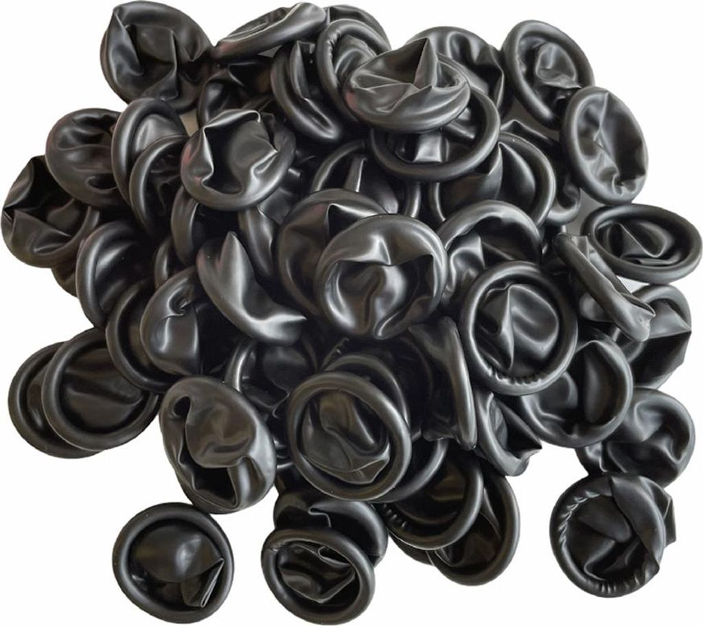 ESD Anti-statische schwarze Latex-Gummifingerhandschuhe für Uhrmacher Größe S 100 Stück