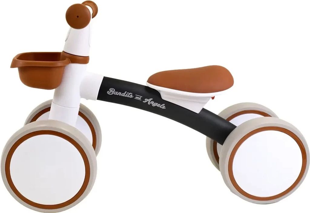 Bandits & Angels First Rider Laufrad Schwarz ab 1 Jahr für Jungen und Mädchen - Metall - Schwarzes Laufrad - Kompakt und sicher für drinnen und ...