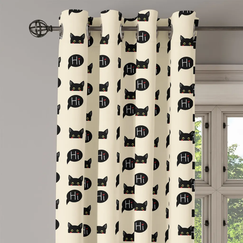Rideau Chatons Noirs 280x245 cm : Cachez le vis-à-vis avec style