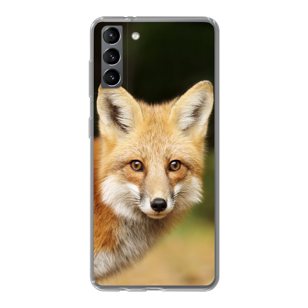 MuchoWow Handyhülle Schutzhülle Hülle für Samsung Galaxy S21 Plus Fuchs - Welpe - Porträt Silikon Softcase Handy Hülle - Handy-Tasche