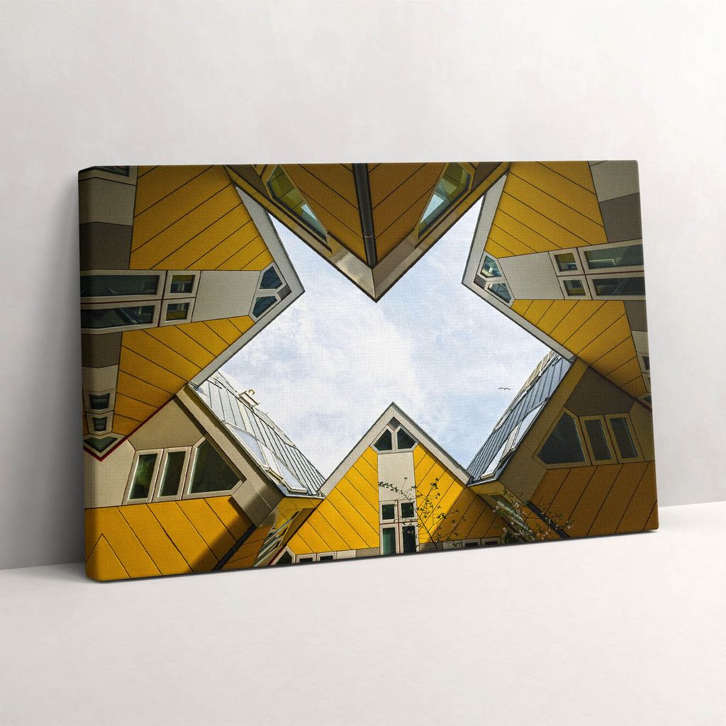 Häuser in Rotterdam – Leinwandbild Wandbild – 30x20 cm – Leinwandbilder – Wandbilder – Schlafzimmer – Flur