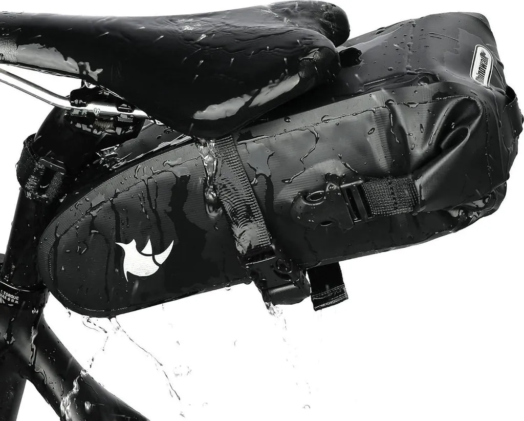 Sacoche de selle vélo 13L 100% Imperméable avec fermeture Roll-top
