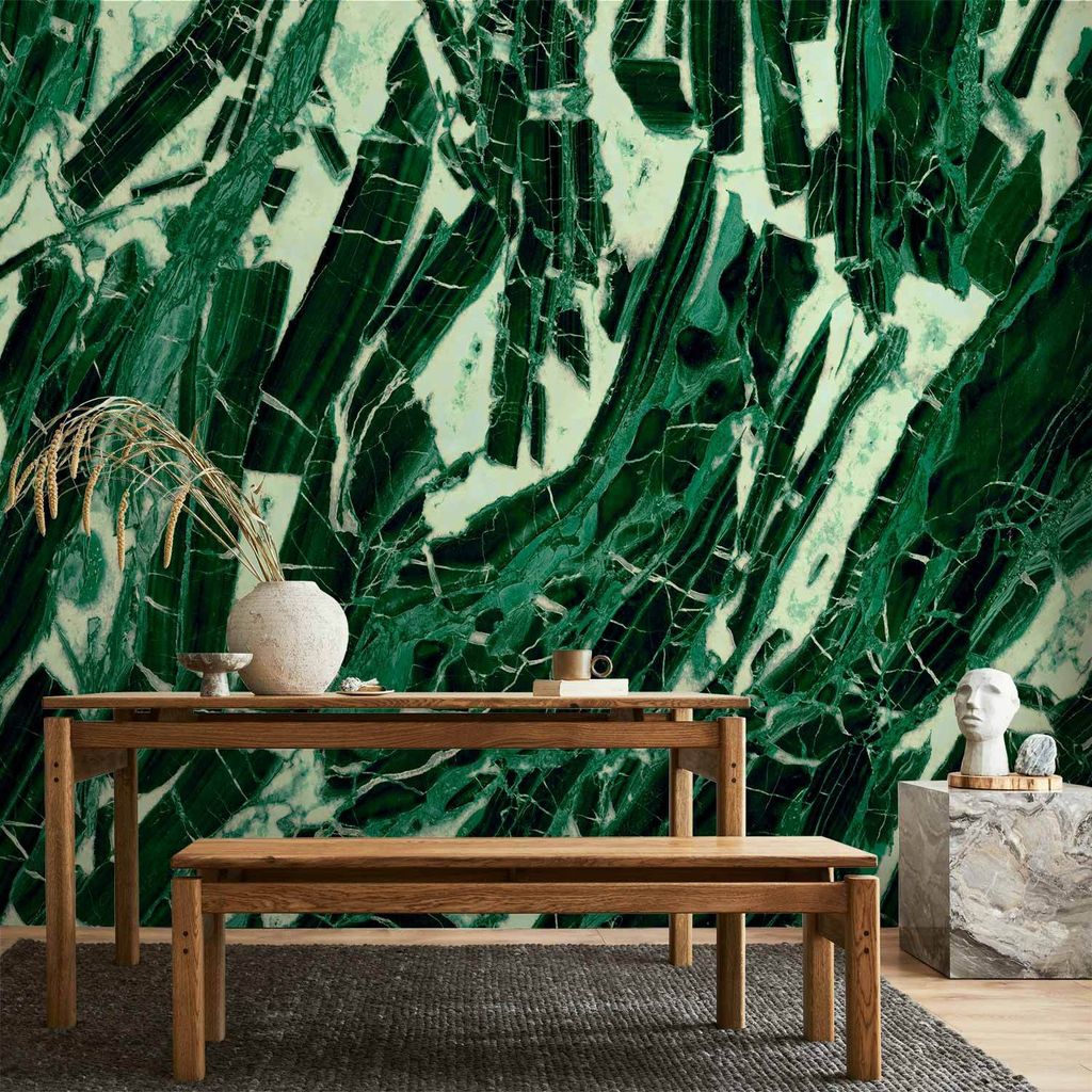 Vlies Fototapete - Emerald Marble 350x256 cm Muster f-C-10007-a-a