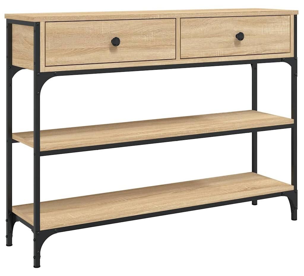 vidaXL Table console chêne Sonoma 100x25x75 cm bois Image du produit 