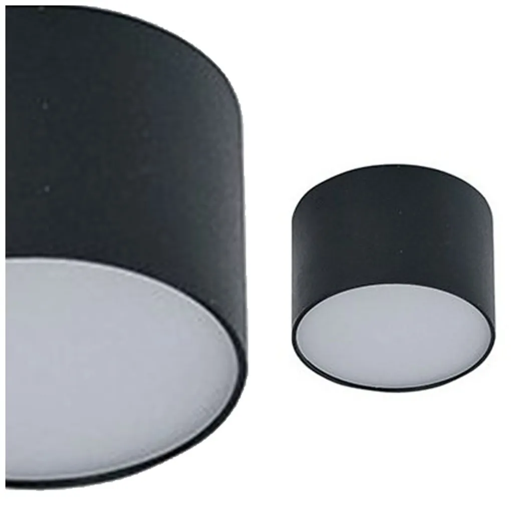 AZzardo Monza R 8 3000K Schwarz | Plafoniera LED Nera Design Moderno