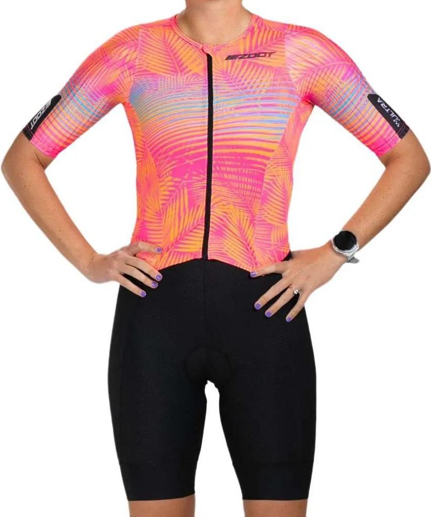 Zoot Ultra Tri P1 Racesuit Kurzarm-trisuit Orange L Damen Orange L