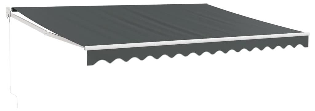 vidaXL Markise Einziehbar Anthrazit 4x3 m Stoff und Aluminium