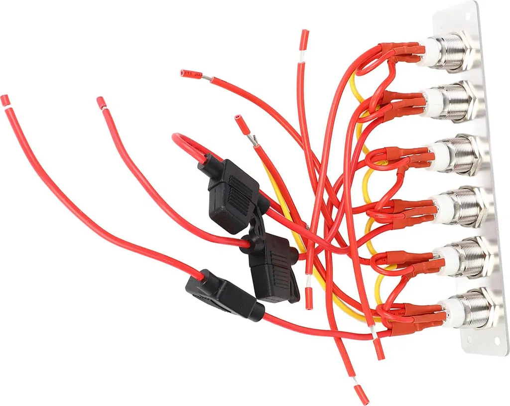 Panneau de commande 12V pour bateau et van avec 6 interrupteurs LED - 3