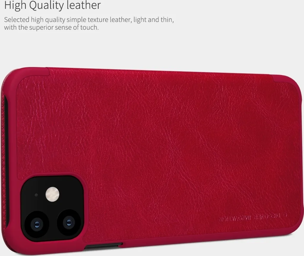 Custodia Antiurto iPhone 11 Pro Max Rosso Similcuoio Flip Portacarte - 5