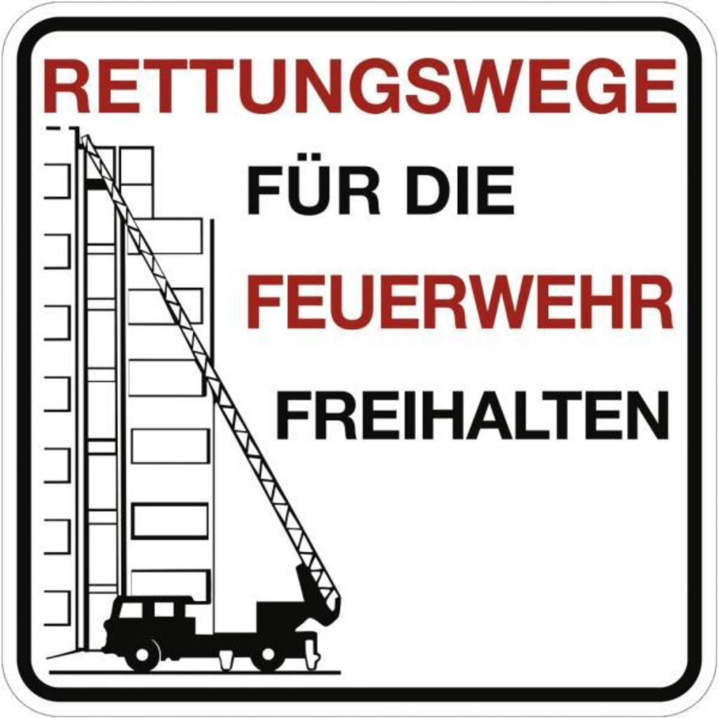 Dreifke® Schild Rettungswege für die Feuerwehr freihalten, Produktbild 