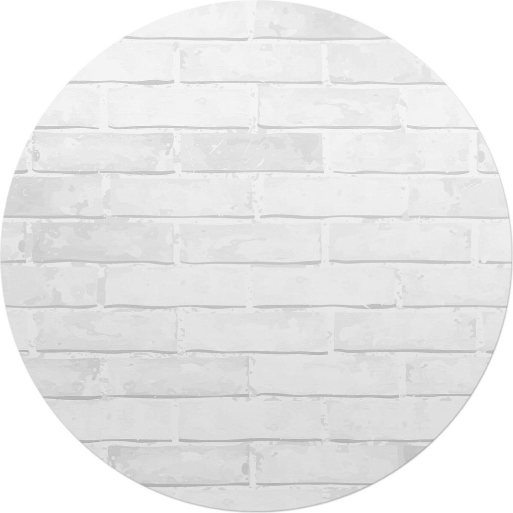 Retro-Ziegelmauer – Bodenschutzmatte – Stuhlunterlage – Bürostuhlmatte – Rutschfeste Bodenmatte – Schutzmatte für Hartboden – fi 100 cm