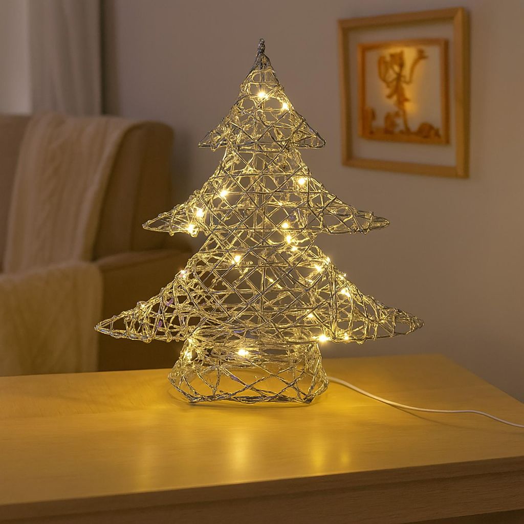 Winterdekoration LED-Baum mit Perlen Noor