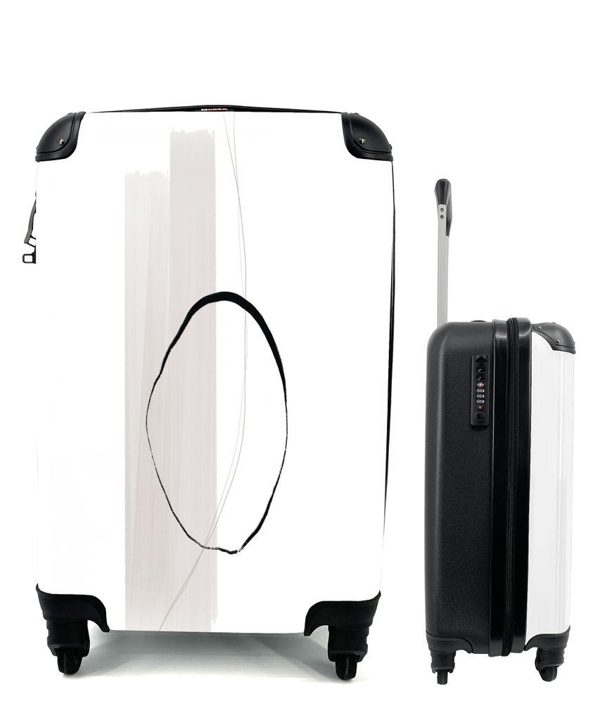 MuchoWow Koffer Handgepäck Trolley Rollkoffer Kleine Reisekoffer mit 4 Rollen - Abstrakt - Pastell - Design - Cabin Size < 55x40x23 cm & 55x40x2...