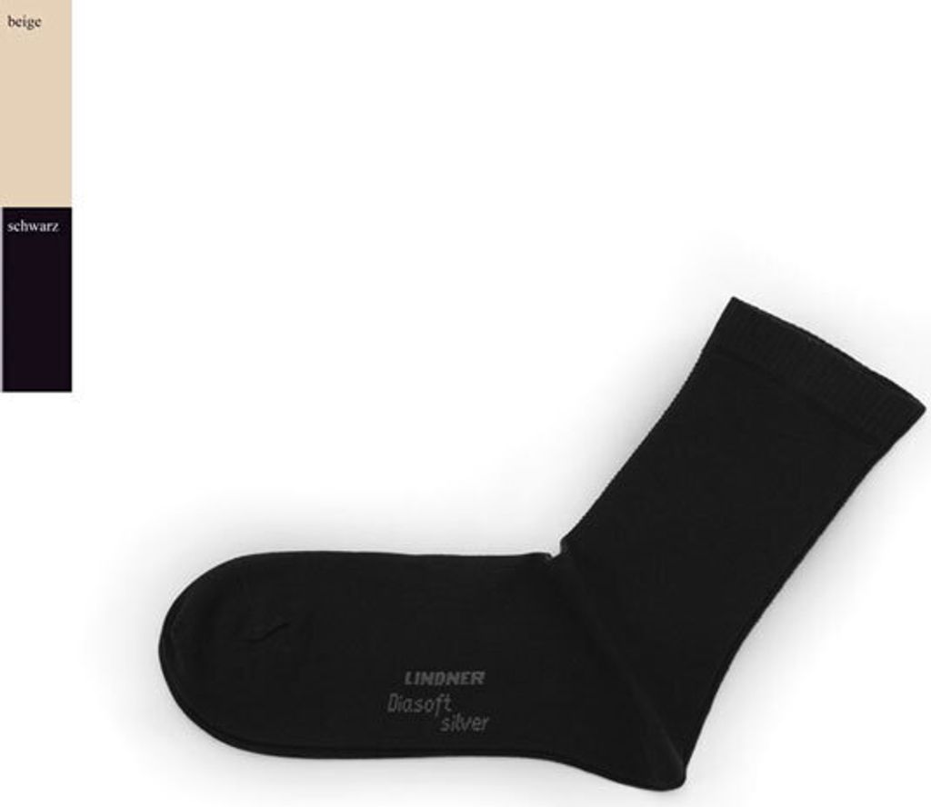 LINDNER Diasoft - Diabetikersocken, Dunkelbeige, Gr. 38 - 40