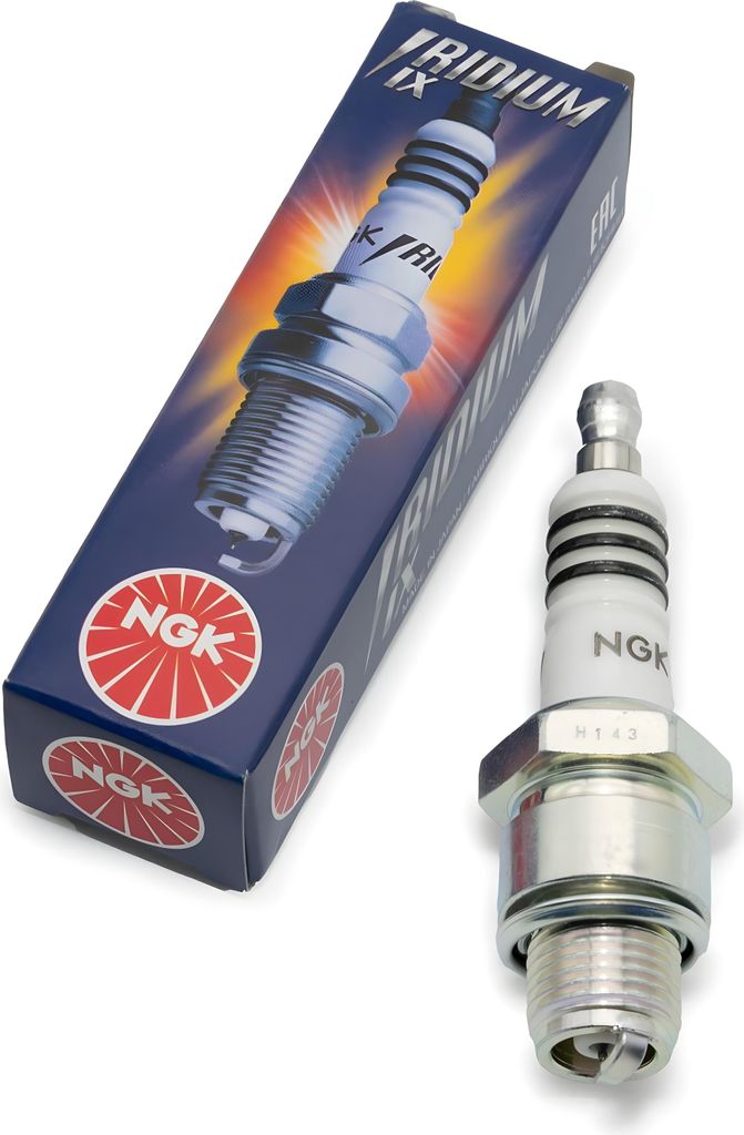 Zündkerzen Set NGK 6x BR7HIX Iridium-Zündkerze entstört, 12,7mm Kurzgewinde Ø 14,0mm Hex 20,8mm, Elektrodenabstand 0,75mm, Wärmewert 7, 7067