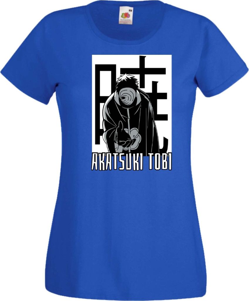 Damen T-Shirt Naruto Akatsuki Tobi Var-029, Lady XL / Blau