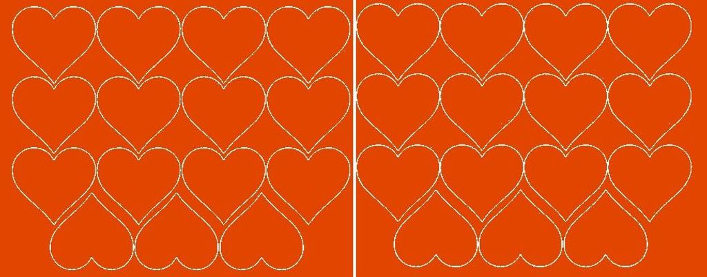 Valentinstag-Herzaufkleber, 6 cm, 30 Stück, orange matt