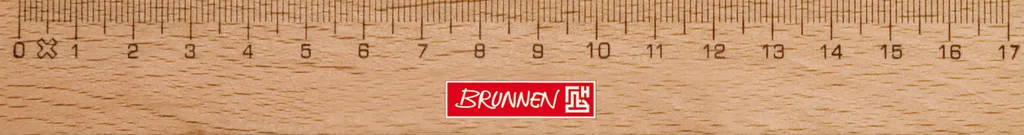 Pack 24 Règles 17cm Bois pour Écoles et Bureaux BRUNNEN Lineal