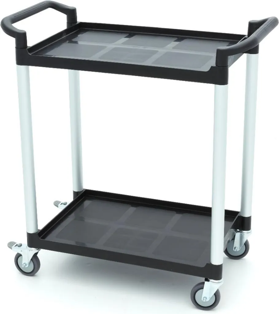 Carrello Maxima 2 Ripiani in Plastica per Ristorante e Hotel - 86x42cm