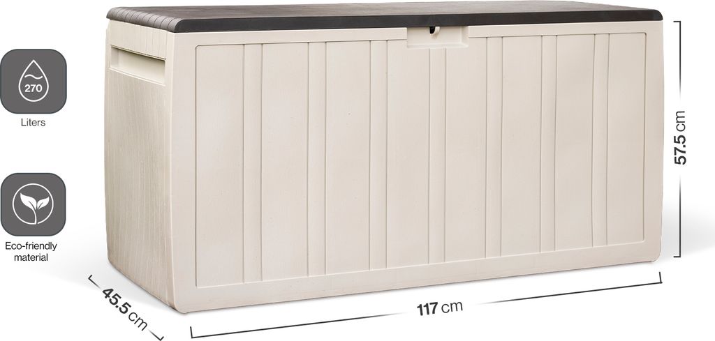 Kreher Kissenbox 'Leonardo' in Creme Weiß 270 Liter Produktbild 2