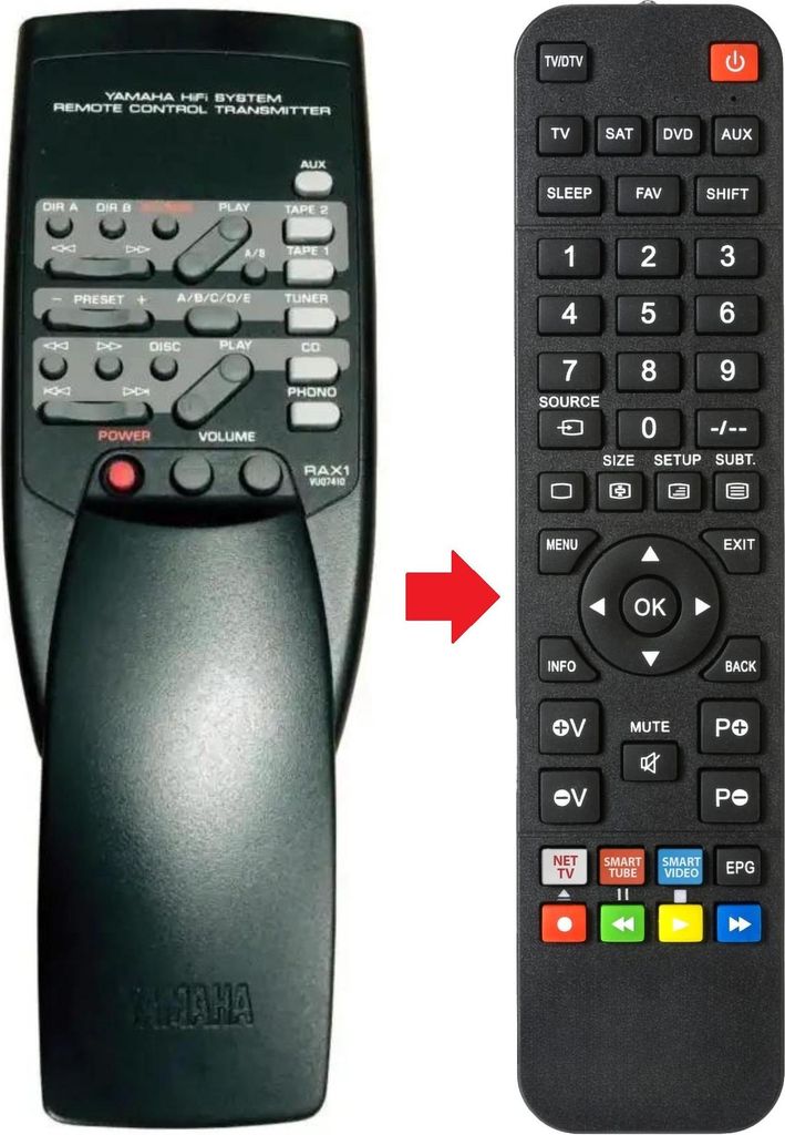 Fernbedienung geeignet für YAMAHA RAX1
