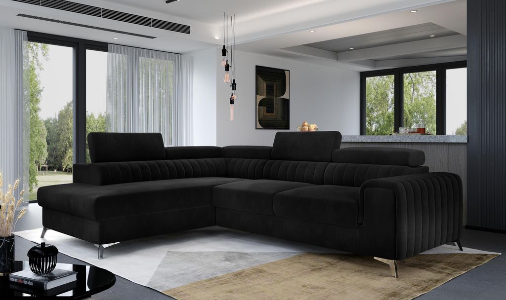 Ecksofa Couchgarnitur Laurence mit Schlaffunktion und Bettkasten– stilvoller Mittelpunkt für Ihr Wohnzimmer