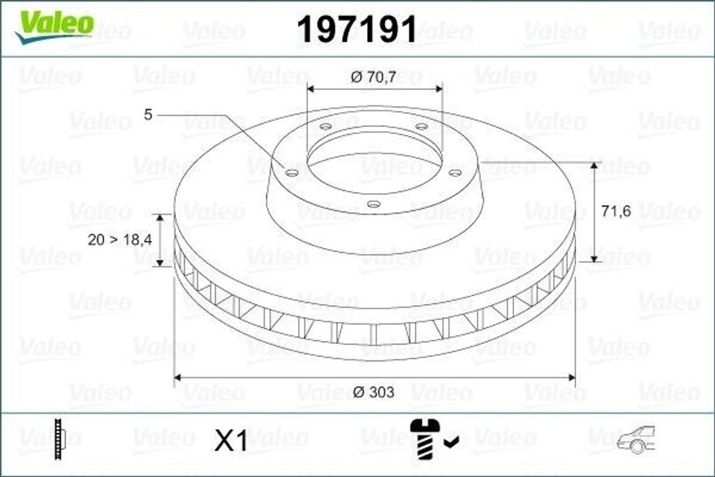 2x VALEO Bremsscheibe 197191 hinten für OPEL ANTARA für VAUXHALL Antara (L07)