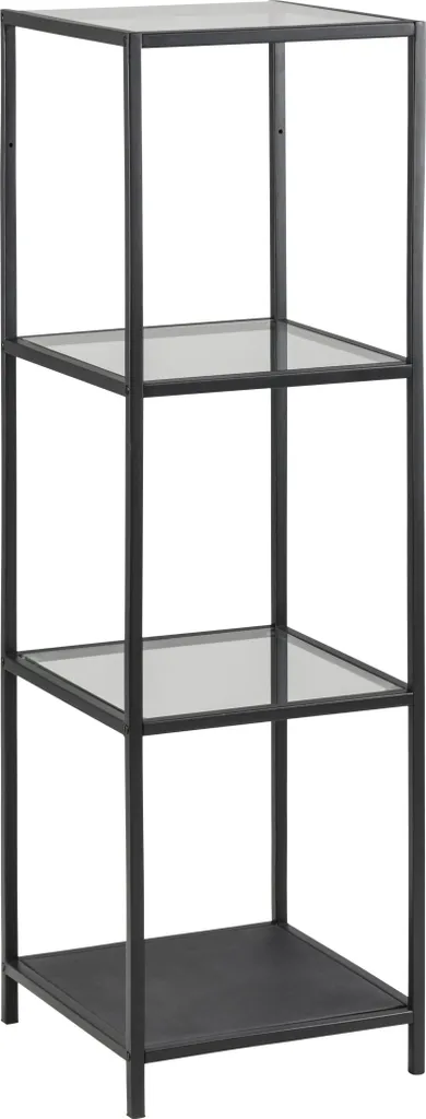 Étagère de Salon Seaford III Frêne Noir - Idéal pour Livres et Déco